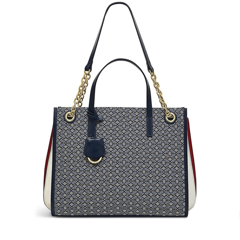 NWT Radley Women's Mount Street Heirloom Chain Large Jacquard Ziptop Grab Bag